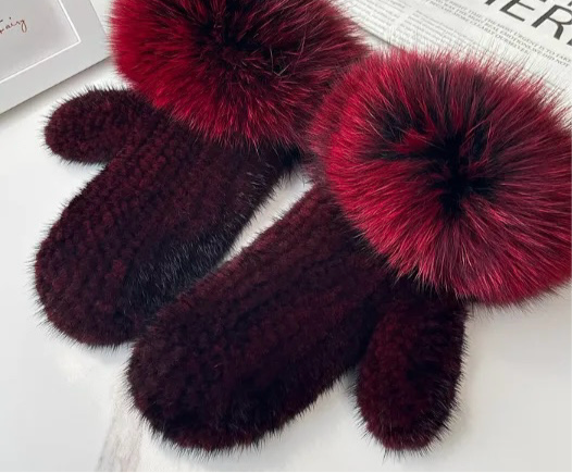 Milan Lux Mink & Fox Fur Mittens