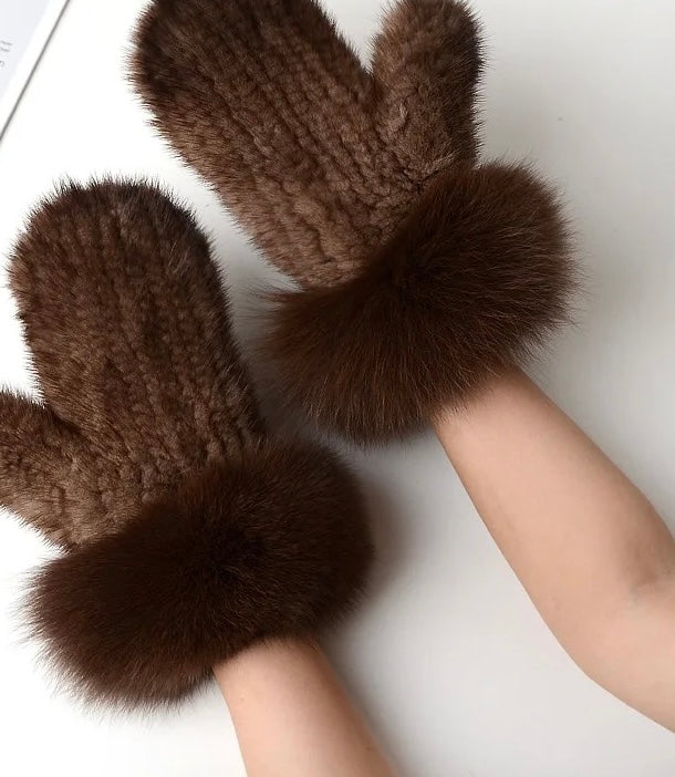 Milan Lux Mink & Fox Fur Mittens