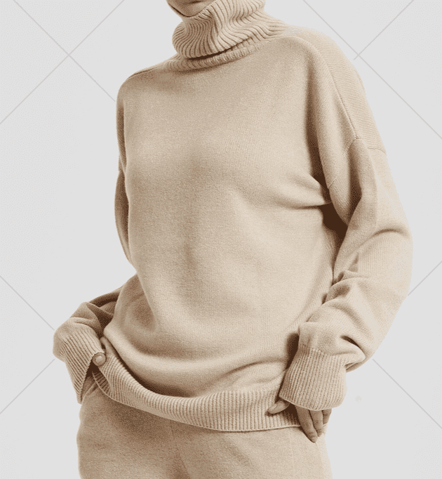 100% Organic Cashmere turtleneck - Zilaya