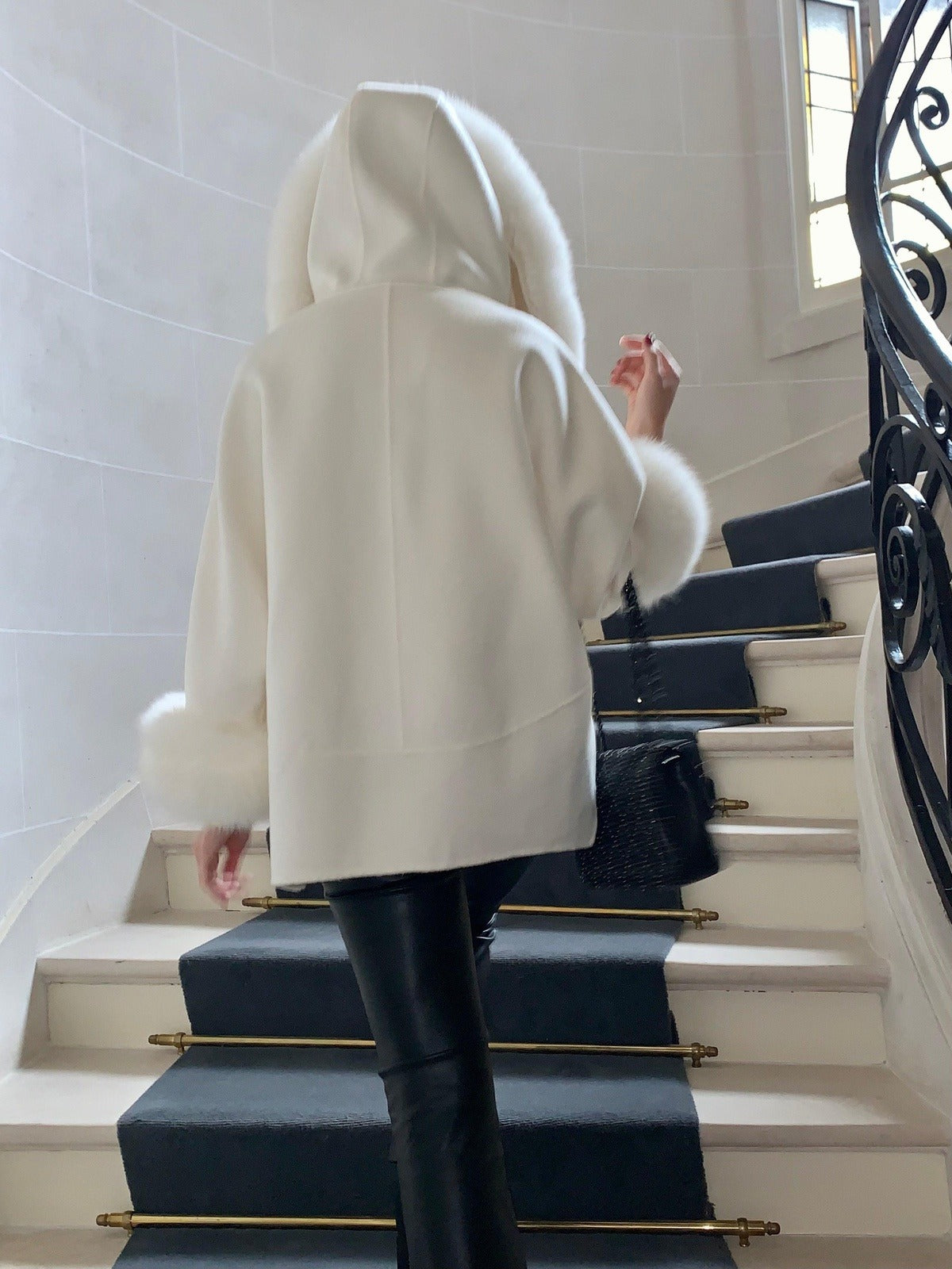 The Lady Wool Coat White - Zilaya