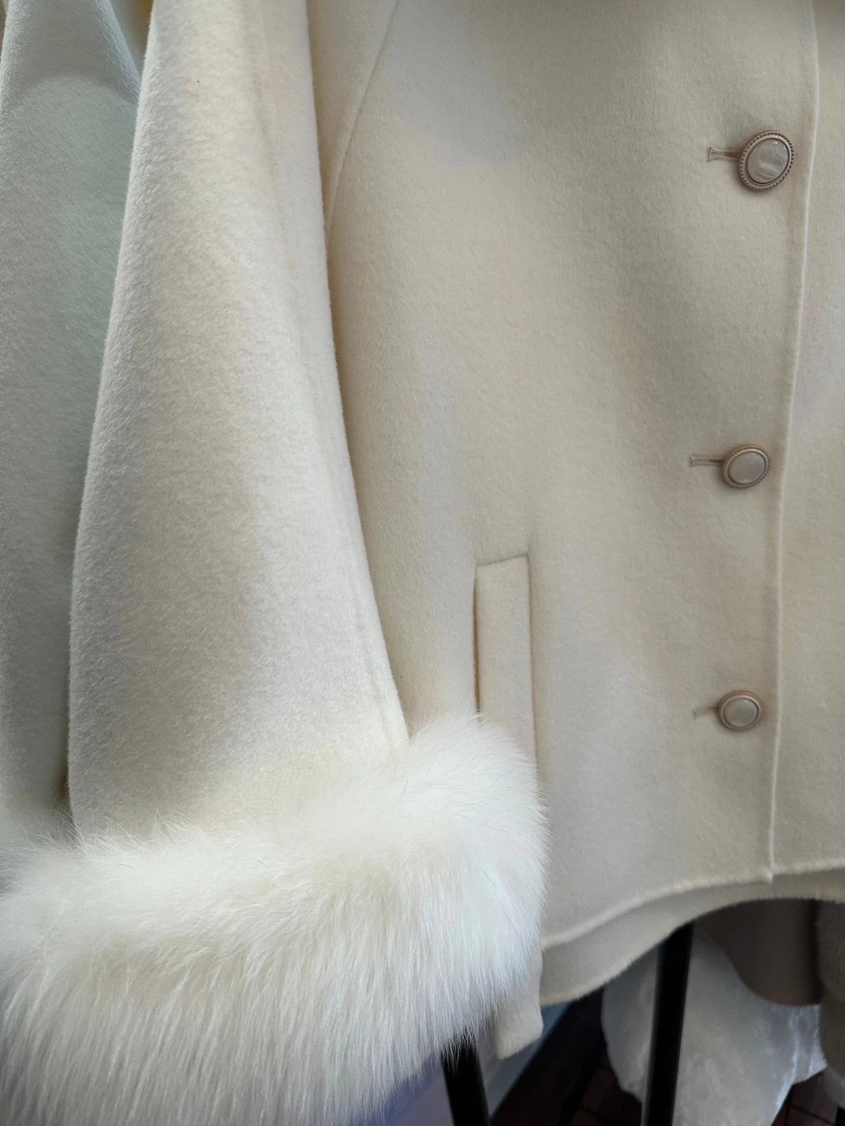 The Lady Wool Coat White